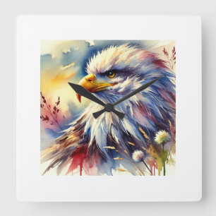 Eagle 130924AREF131 - Watercolor Square Wall Clock