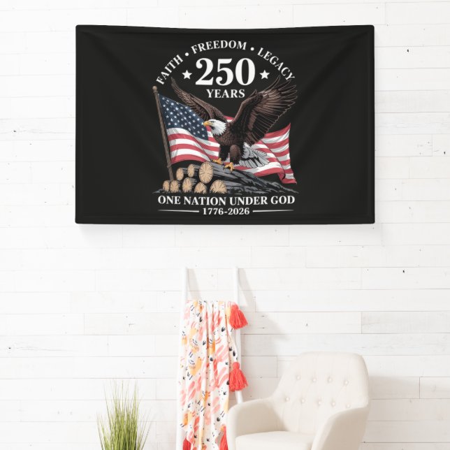 Eagle 250th Anniversary USA Banner (Insitu)