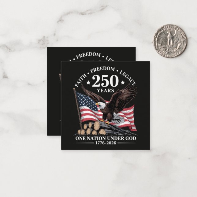 Eagle 250th Anniversary USA Card (Front/Back In Situ)