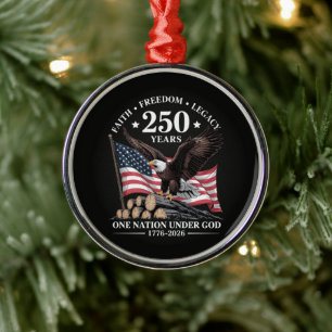 Eagle 250th Anniversary USA Metal Ornament