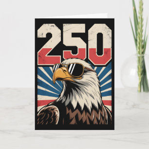 Eagle 250th Birthday Retro Independence Day _4 Card
