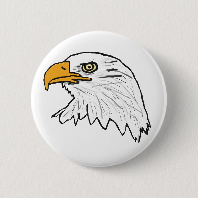 Eagle 2 Inch Round Button (Front)