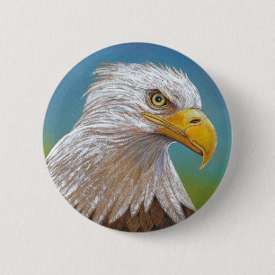 Eagle 2 Inch Round Button