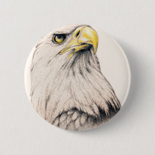 Eagle 2 Inch Round Button