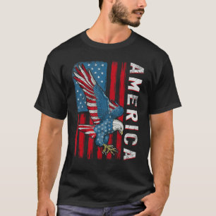 Eagle 4th of July American Flag USA Patriotic T-Shirt