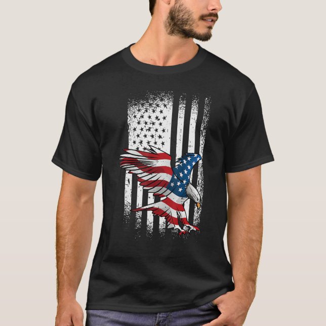 Eagle 4th Of July Independence Day Patriotic Ameri T-Shirt (Front)