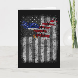 Eagle 4th Of July Usa Flag Patriotic American Mens Card