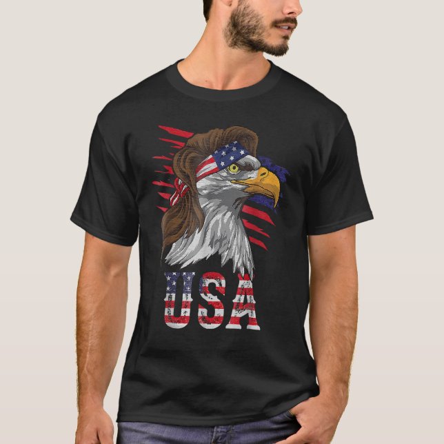 Eagle American Flag 4th Of July Independence Day M T-Shirt (Front)