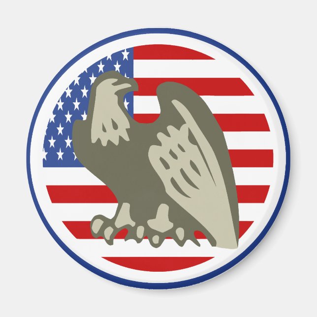 Eagle American Flag Magnet (Front)