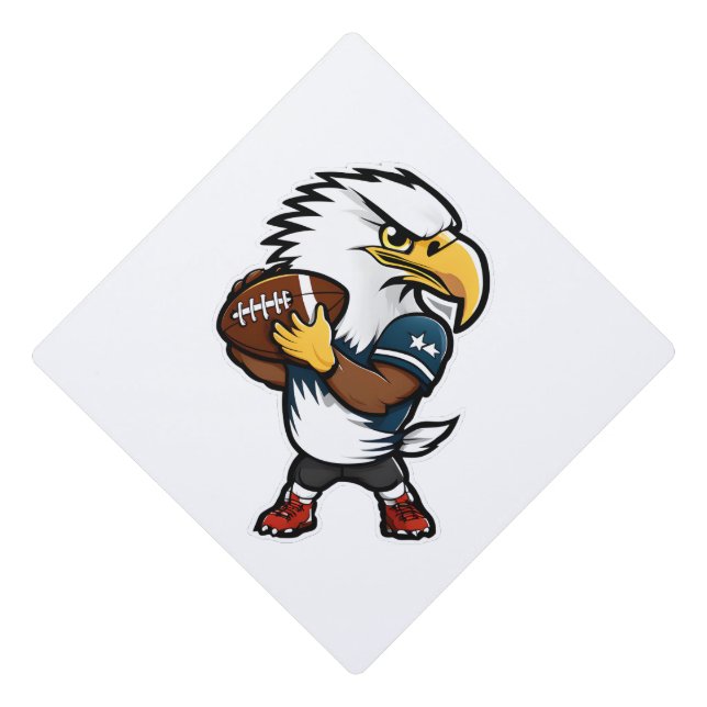 Eagle American Football Graduation Cap Topper (Front)