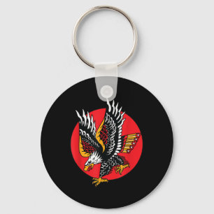 Eagle American Traditional Tattoo Ink Old School F Keychain