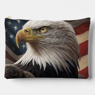Eagle and American Flag Accessory Pouch