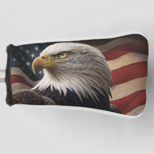 Eagle and American Flag Golf Head Cover