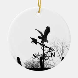 Eagle and Arrow Ceramic Ornament