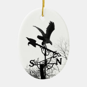 Eagle and Arrow Ceramic Ornament
