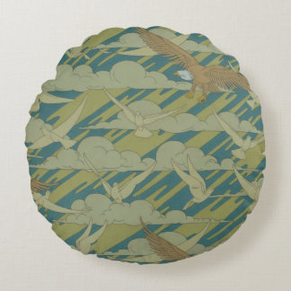 Eagle and Dove Round Pillow