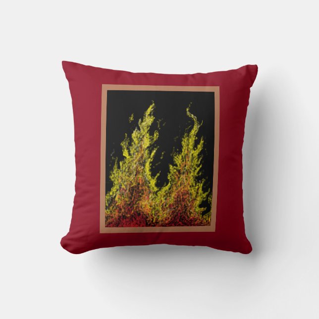 eagle and fire throw pillow (Front)