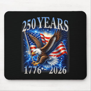 Eagle and Flag 250 Years 1776-2026 250th Birthday Mouse Pad