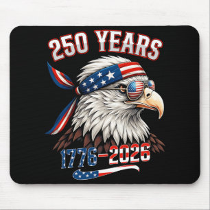 Eagle And Flag 250 Years 1776-2026 250th Birthday Mouse Pad