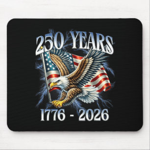 Eagle and Flag 250 Years 1776-2026 250th Birthday Mouse Pad