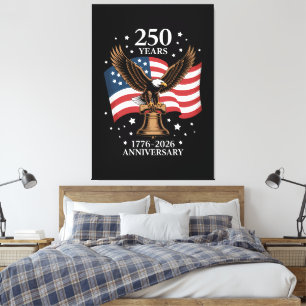 Eagle and Flag 250 Years of America 1776-2026 Canvas Print