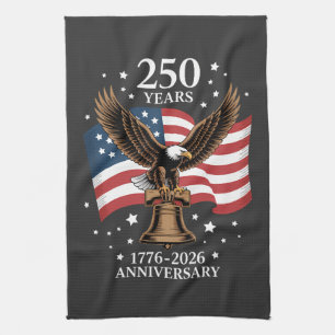 Eagle and Flag 250 Years of America 1776-2026 Kitchen Towel
