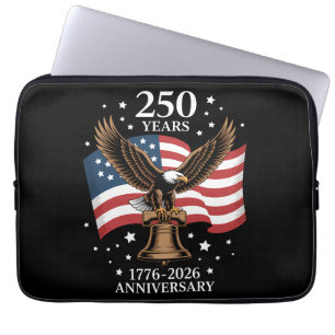 Eagle and Flag 250 Years of America 1776-2026 Laptop Sleeve