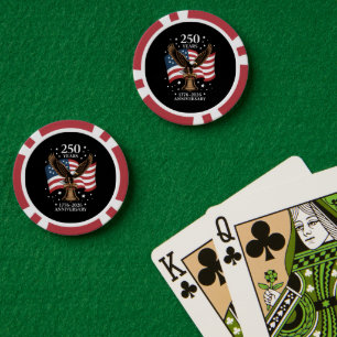 Eagle and Flag 250 Years of America 1776-2026 Poker Chips