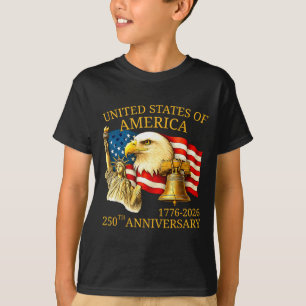 Eagle And Flag 250th Birthday America Since 1776  T-Shirt