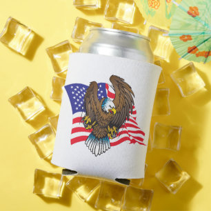 Eagle-and-Flag Can Cooler