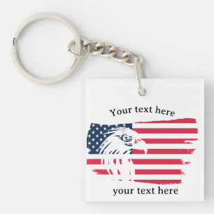eagle and flag keychain