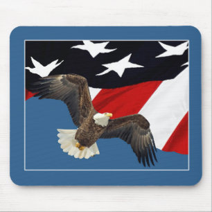 Eagle and Flag Mouse Pad