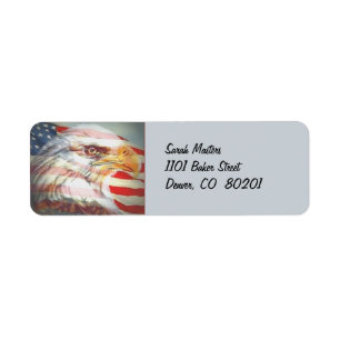 Eagle and Flag Return Address Label