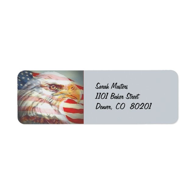 Eagle and Flag Return Address Label (Front)