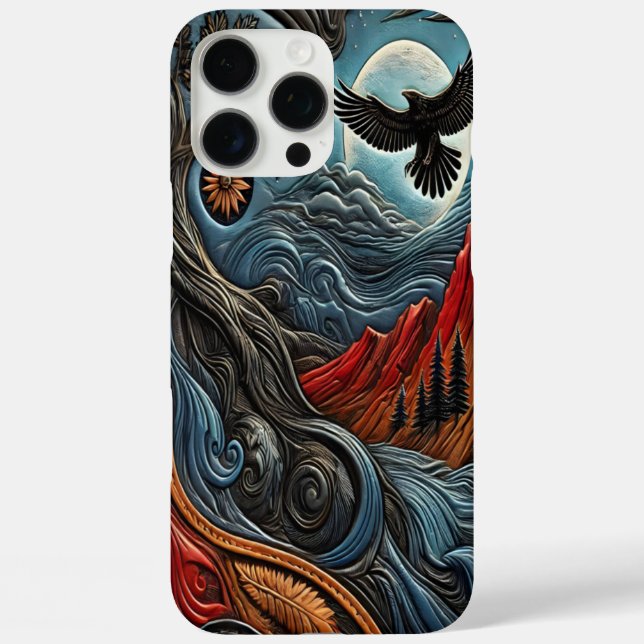 Eagle and Mountains Art Case-Mate iPhone Case (Back)