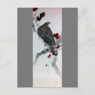 Eagle and Red Ivy Leaf, Watanabe Seitei Postcard