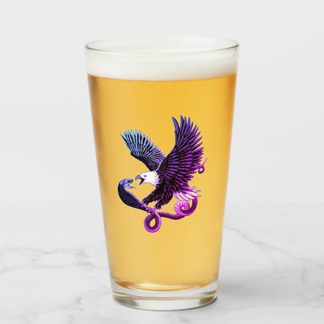Eagle and Snake Glass (Front Filled)