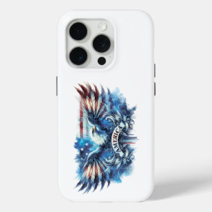Eagle and USA flag.Patriotic. iPhone 15 Pro Case