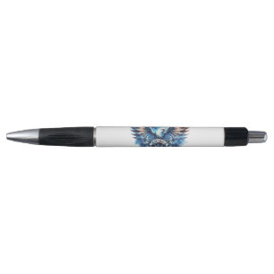 Eagle and USA flag.Patriotic. Pen