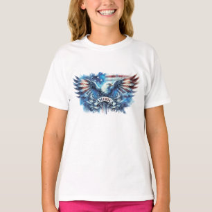 Eagle and USA flag.Patriotic. T-Shirt