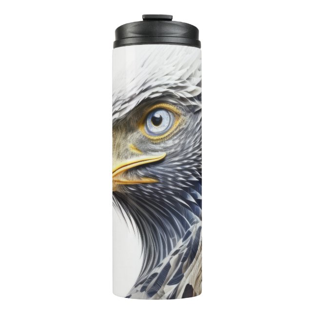 Eagle Animal Portrait Nature Wildlife Painting Thermal Tumbler (Front)