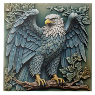 Eagle - Arts And Crafts Ceramic Tile
