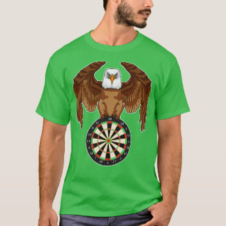 Eagle at Darts with Dartboard T-Shirt