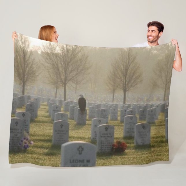 EAGLE at MILITARY CEMETARY Fleece Blanket (In Situ)