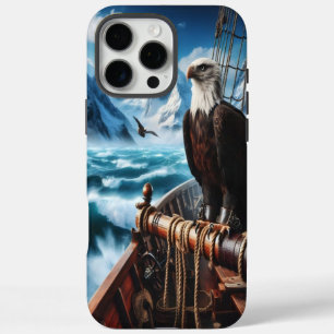 Eagle Atop a Ship in the Arctic iPhone 16 Pro Max Case