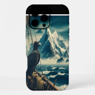 Eagle Atop Ship, Mountains Ahead iPhone 16 Pro Max Case