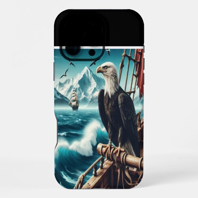 Eagle Atop The Ship iPhone Case (Back)