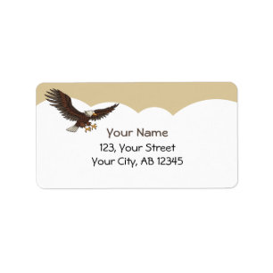 Eagle Attacking Label