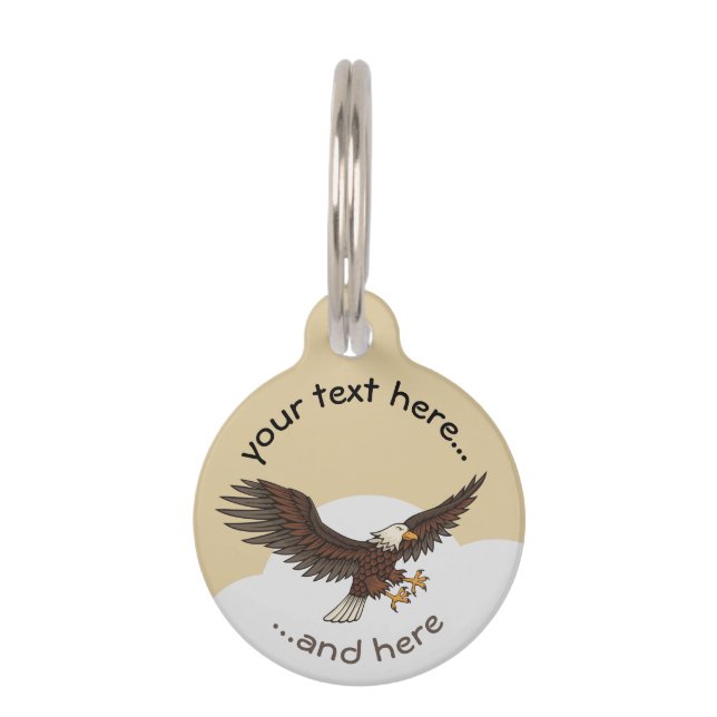 Eagle Attacking Pet Tag (Front)