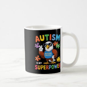 Eagle Autism Is My Superpower Accept Support Love Coffee Mug